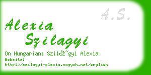 alexia szilagyi business card